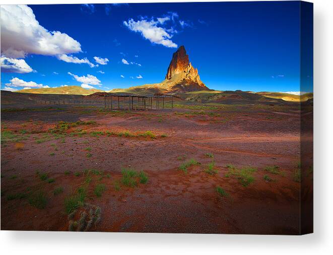 Landscape Canvas Print featuring the photograph Monument Valley Utah USA #5 by Richard Wiggins