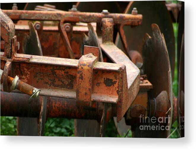 Tractor Canvas Print featuring the photograph Old Mowing Machine #2 by Doc Braham