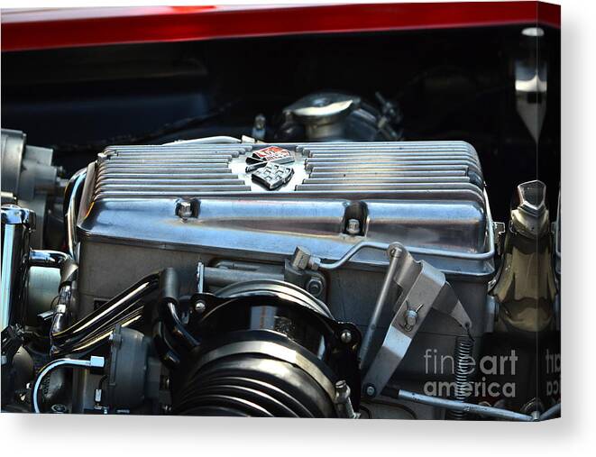  Canvas Print featuring the photograph Orig F. Injected 63 Corvette Stingray #2 by Dean Ferreira