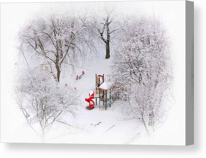 Christmas Canvas Print featuring the photograph Peace on Earth #2 by Charline Xia