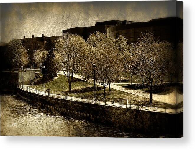 City Canvas Print featuring the photograph Riverside Park #2 by Scott Hovind