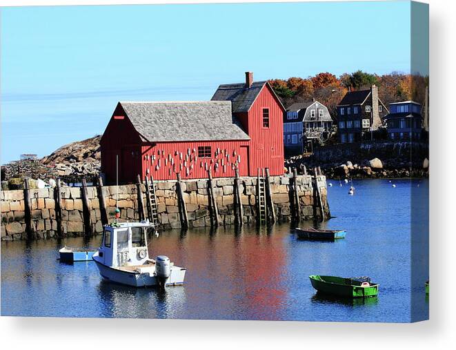 Motif Number 1 Canvas Print featuring the photograph Rockport Motif Number 1 #2 by Lou Ford