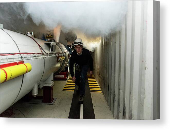 Equipment Canvas Print featuring the photograph Safety Training At Cern #2 by Cern