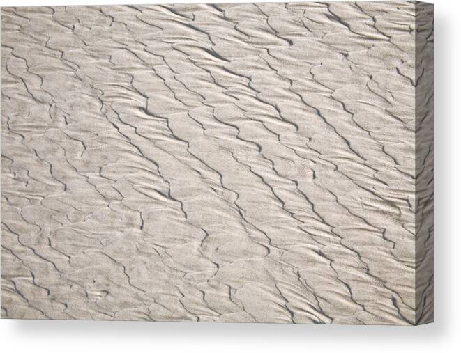 Sand Canvas Print featuring the photograph Sand Ripples by Diane Macdonald