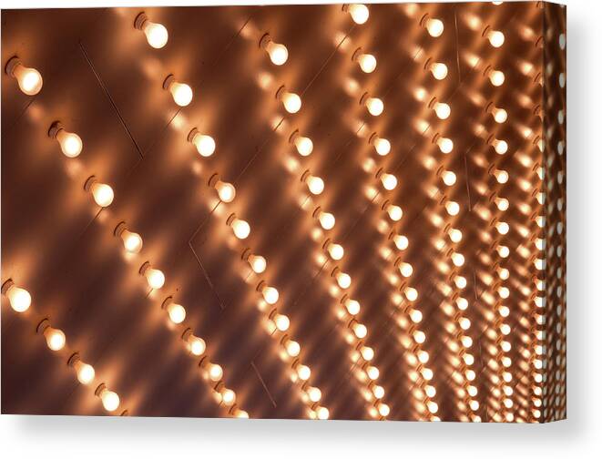 Ceiling Canvas Print featuring the photograph Theater Marquee Lights #2 by 400tmax
