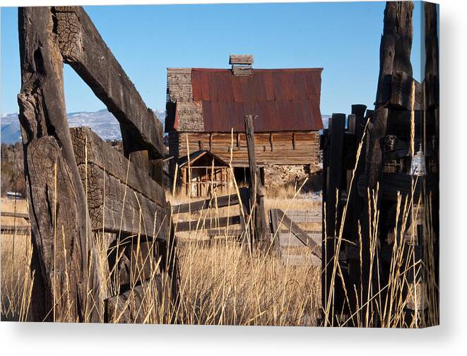 Old Canvas Print featuring the photograph This Old Barn #2 by Eric Rundle
