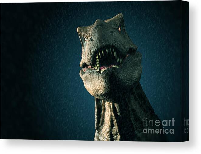 T-rex Canvas Print featuring the photograph Tyrannosaurus Rex #2 by Science Picture Co