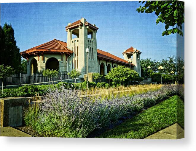 World's Fair Canvas Print featuring the photograph World's Fair Pavilion at Forest Park St Louis #3 by Greg Kluempers