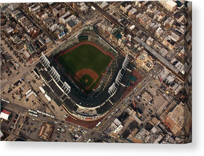 Chicago Canvas Print featuring the photograph Wrigley Field from the Air #2 by Anthony Doudt