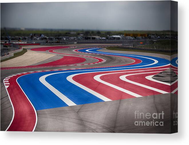 Motorcycle Canvas Print featuring the photograph 2014 MotoGP Red Bull Grand Prix of the Americas Track by Douglas Barnard