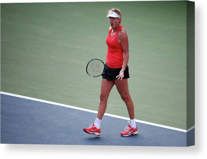 Tennis Canvas Print featuring the photograph 2015 U.s. Open - Day 1 by Streeter Lecka