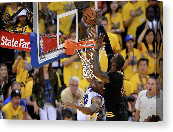 Playoffs Canvas Print featuring the photograph 2016 Nba Finals - Game Seven by Thearon W. Henderson Playoffs Canvas Print featuring the photograph 2016 Nba Finals - Game Seven by Thearon W. Henderson