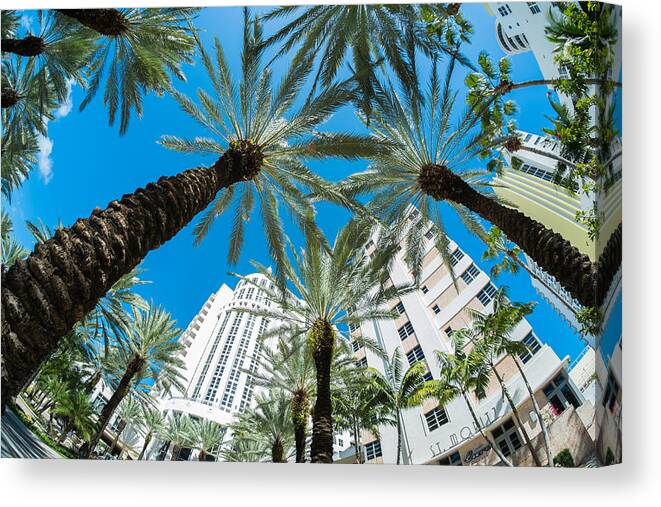 Architecture Canvas Print featuring the photograph Miami Beach #23 by Raul Rodriguez