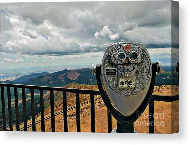Binoculars Canvas Print featuring the photograph 25 Cent Views by Charles Dobbs