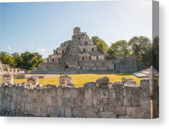 Mexico Campeche Canvas Print featuring the digital art Edzna in Campeche #26 by Carol Ailles