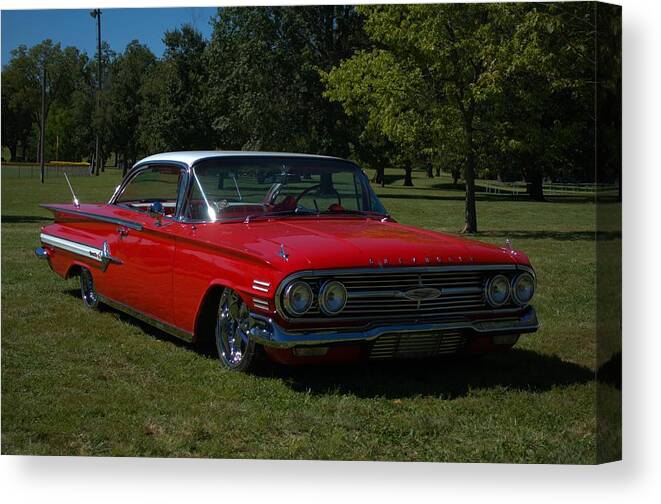 1960 Chevrolet Canvas Print featuring the photograph 1960 Chevrolet Impala #3 by Tim McCullough