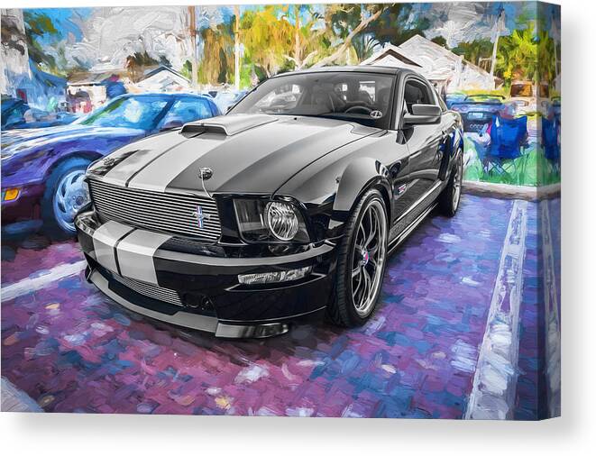 2007 Mustang Canvas Print featuring the photograph 2007 Ford Mustang Shelby GT Painted #3 by Rich Franco