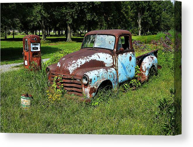 Chevy Canvas Print featuring the photograph '48 Chevy #3 by Paul Mashburn