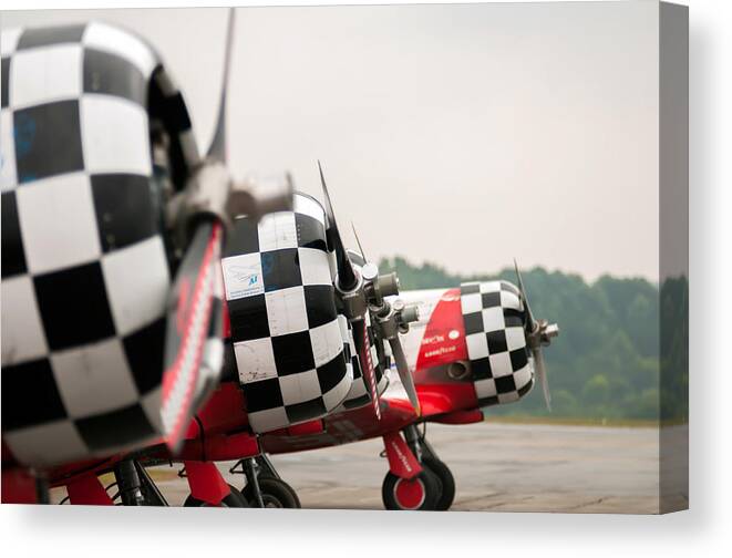 2013 Canvas Print featuring the photograph Airplanes At The Airshow #3 by Alex Grichenko