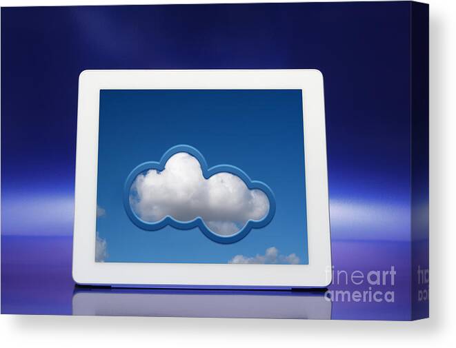 Wi-fi Canvas Print featuring the photograph Cloud Computing #3 by GIPhotoStock