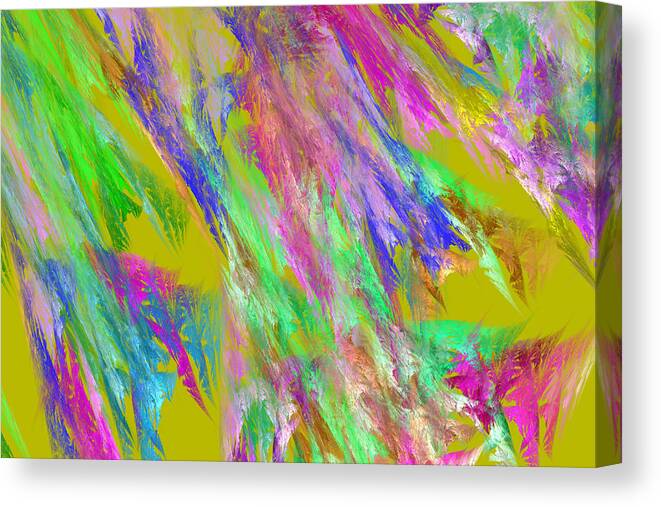 Translucent Canvas Print featuring the photograph Computer Generated Abstract Fractal Flame #3 by Keith Webber Jr