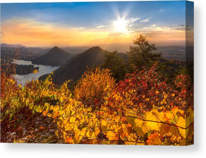 Appalachia Canvas Print featuring the photograph Golden Hour #3 by Debra and Dave Vanderlaan
