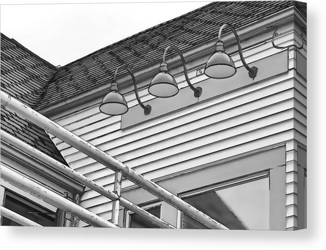 House Canvas Print featuring the photograph 3 Lights In Abstract by Cathy Anderson