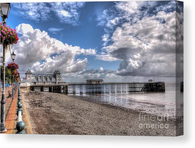 Penarth Pier Canvas Print featuring the photograph Penarth Pier 3 by Steve Purnell