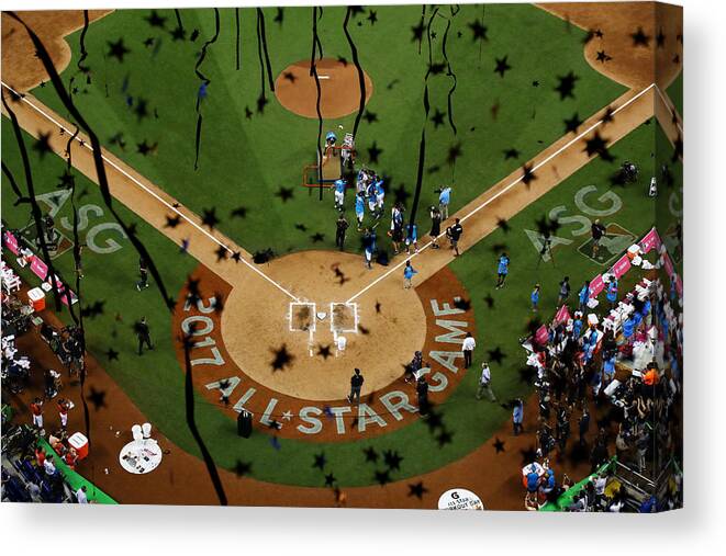 People Canvas Print featuring the photograph T-Mobile Home Run Derby by Mike Ehrmann