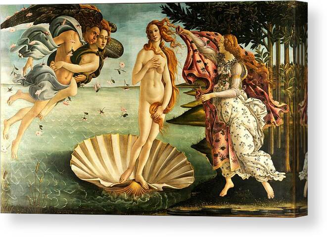 Botticelli Canvas Print featuring the painting The Birth Of Venus #3 by Sandro Botticelli