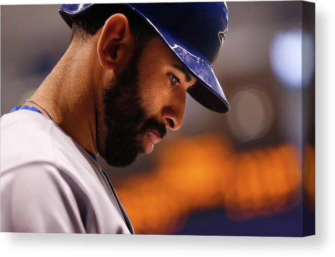 On-deck Circle Canvas Print featuring the photograph Toronto Blue Jays V Tampa Bay Rays #3 by Brian Blanco