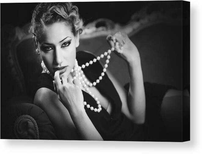 Pearls Canvas Print featuring the photograph Untitled #3 by Lillo Bonadonna