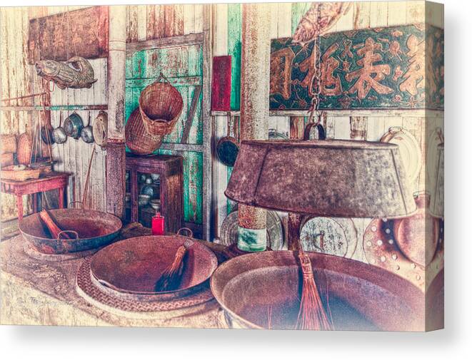 Hdr Canvas Print featuring the photograph 3-Wok Kitchen by Jim Thompson
