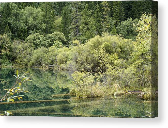 Lake Canvas Print featuring the photograph Beautiful landscape #4 by Nelson Peng