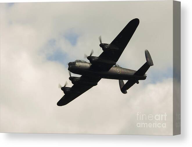 Avro Lancaster Canvas Print featuring the photograph Lancaster Bomber #4 by Airpower Art