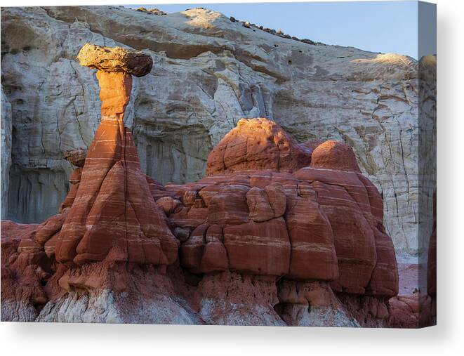Tranquility Canvas Print featuring the photograph Sand Stone Rock Formation In Sw Usa #4 by Gavriel Jecan