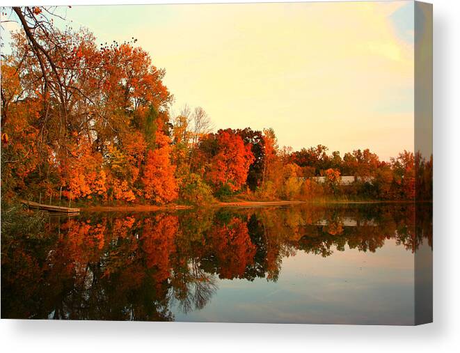 Minnesota Lakes Canvas Print featuring the photograph Shady Oak Lake #4 by Amanda Stadther