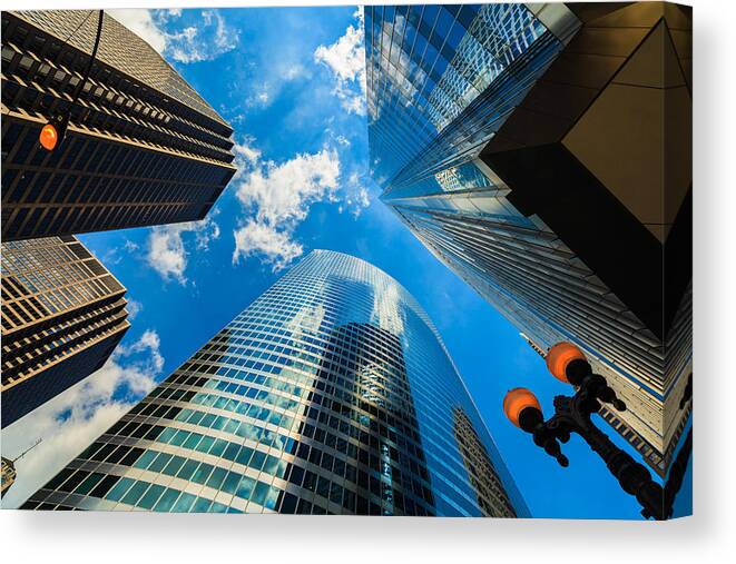 Architecture Canvas Print featuring the photograph Skyscrapers #4 by Raul Rodriguez