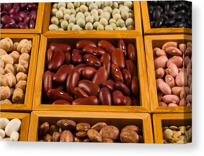 Agricultural Canvas Print featuring the photograph Boxes of beans by Raul Rodriguez