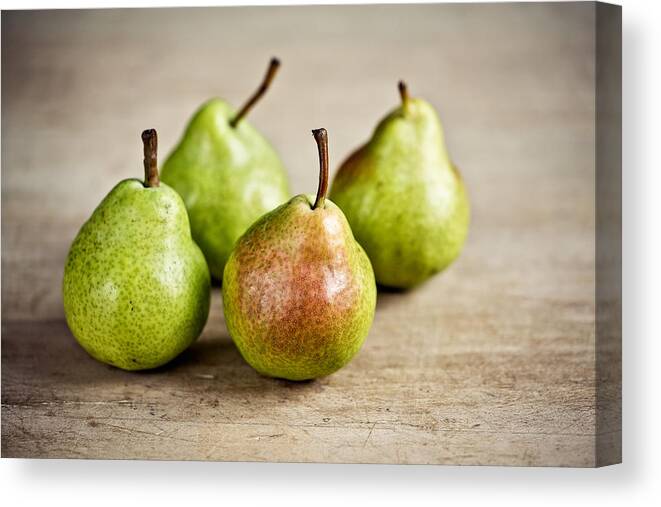 Pear Canvas Print featuring the photograph Pears #5 by Nailia Schwarz