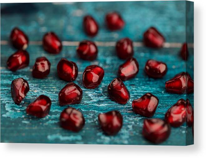 Pomegranate Canvas Print featuring the photograph Pomegranate #5 by Nailia Schwarz
