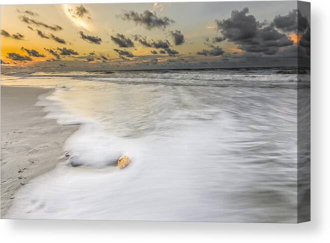 Atlantic Ocean Canvas Print featuring the photograph Sunrise on Hilton Head Island by Peter Lakomy