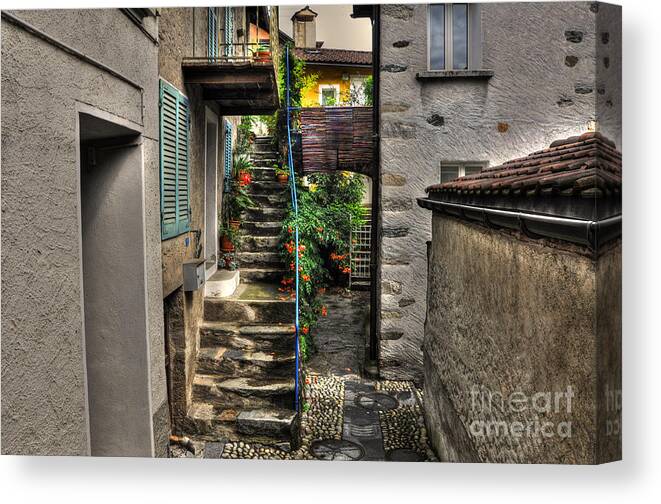 Alley Canvas Print featuring the photograph Tight alley #5 by Mats Silvan