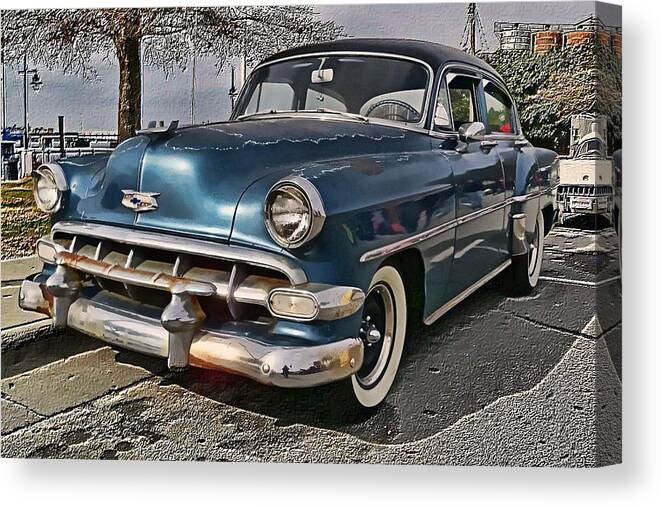 Victor Montgomery Canvas Print featuring the photograph '54 Chevy #54 by Vic Montgomery