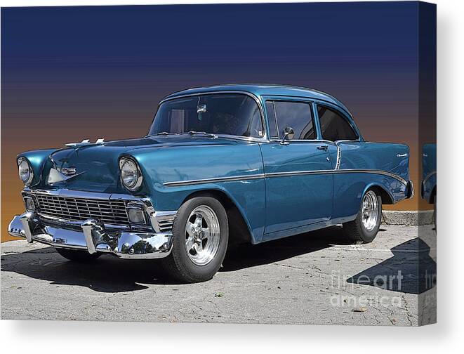 1956 Chevy Canvas Print featuring the photograph 56 Chevy by Robert Meanor