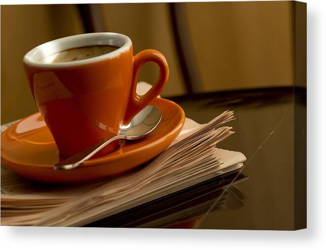 Coffee Canvas Print featuring the photograph Espresso #6 by Chevy Fleet
