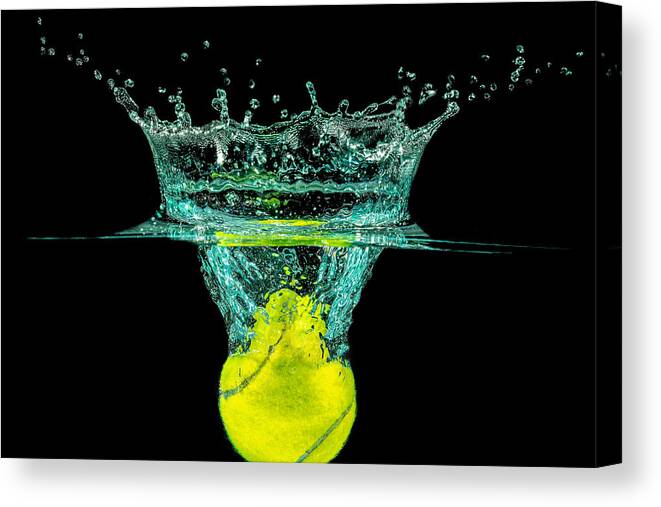 Activity Canvas Print featuring the photograph Tennis Ball #6 by Peter Lakomy