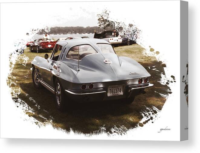 Corvette Canvas Print featuring the photograph 63 Vette by Gary Gunderson