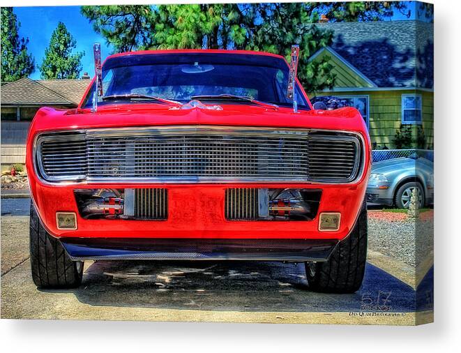 Hdr Canvas Print featuring the photograph '67 Modified Camaro #67 by Dan Quam