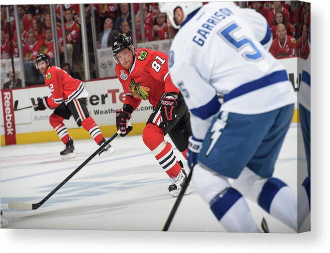 Playoffs Canvas Print featuring the photograph 2015 Nhl Stanley Cup Final - Game Six #7 by Bill Smith